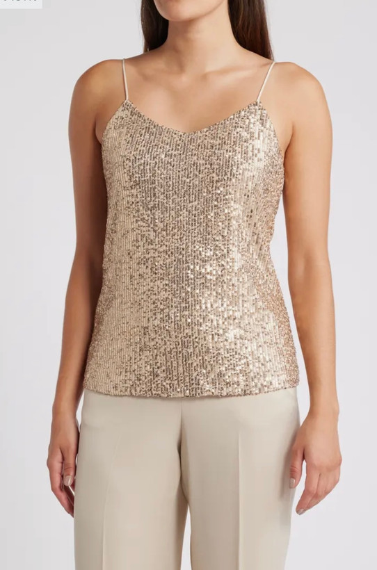 تاپ پولکی بند ماکارون رنگ بژ