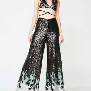 شلوار مجلسی انگلیسی فول پولک دوزی