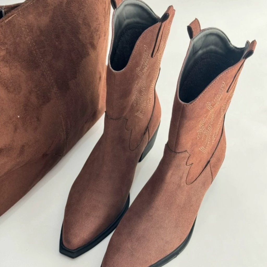 نیم بوت پاشنه گلدوزی شوگو