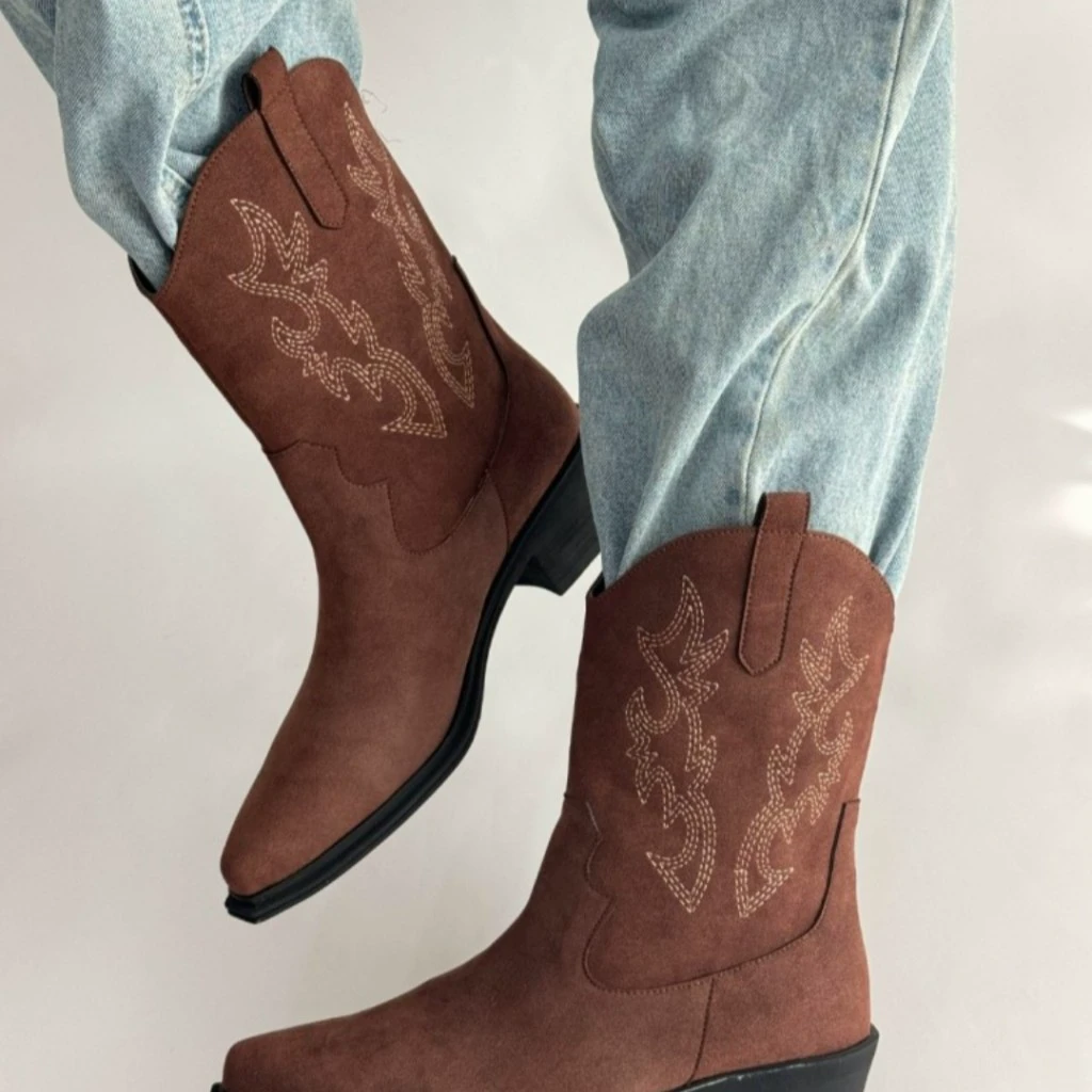 نیم بوت پاشنه گلدوزی شوگو