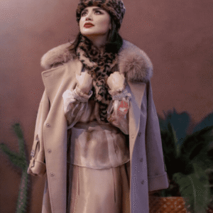 پالتو كرم بلند زنانه