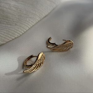 گوشواره بال روکش طلا
