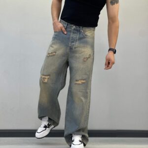 شلوار مردانه بگی آبی