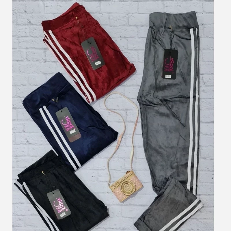 شلوار زنانه مخمل خطدار