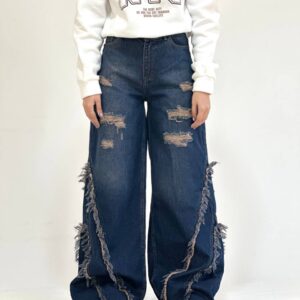 شلوار فول بگ سرمه ای