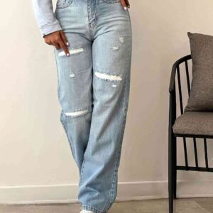 شلوار زنانه نیم بگ زاپ دار