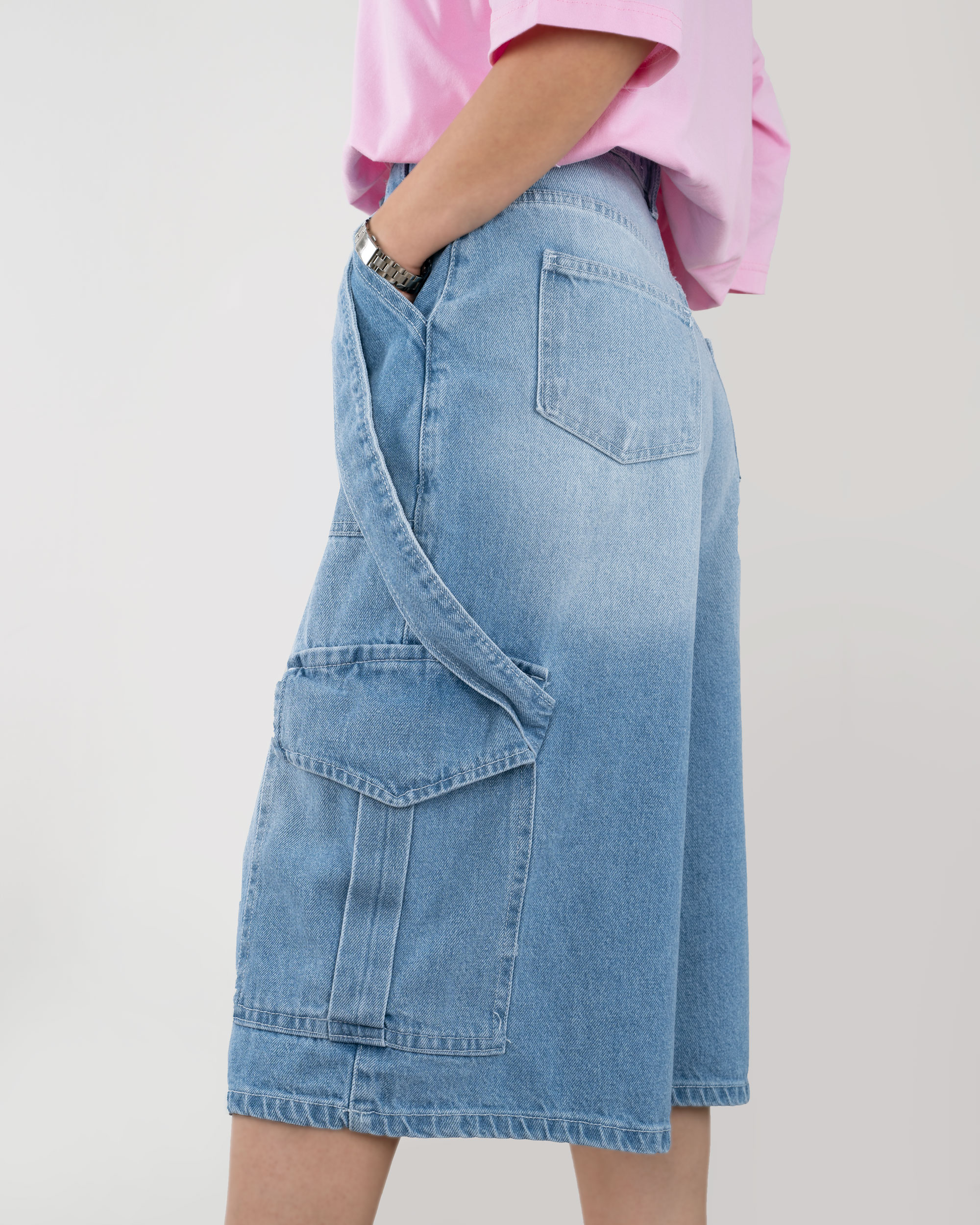 شلوار کراپ بگ جین هانسو