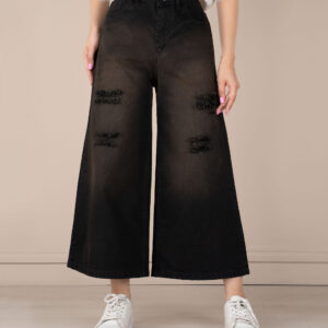 شلوار جین فول بگ کوتاه هوما