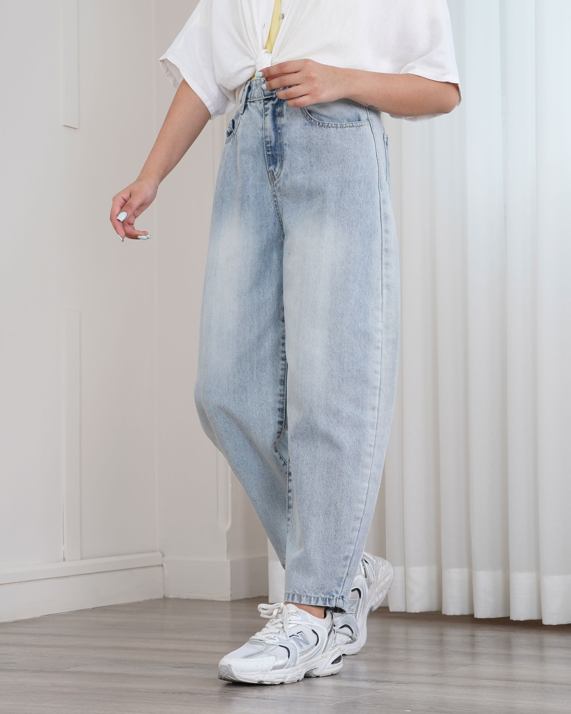 شلوار زنانه جین بالونی