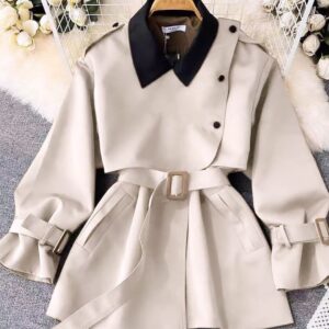 ❌ ترنچ کت کوتاه زنانه نیروانا ❌