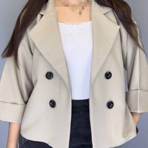 😍 کت کوتاه دخترانه یقه انگلیسی جنیفر 🔱