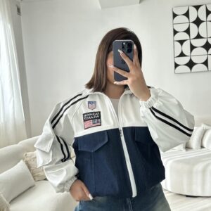 جکت ترکیبی جین و چرم